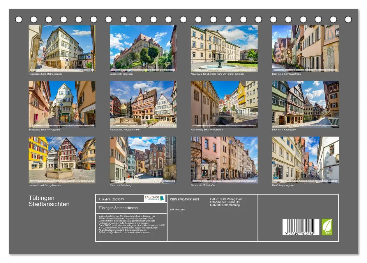 Bild: 9783457912874 | Tübingen Stadtansichten (Tischkalender 2026 DIN A5 quer), CALVENDO...