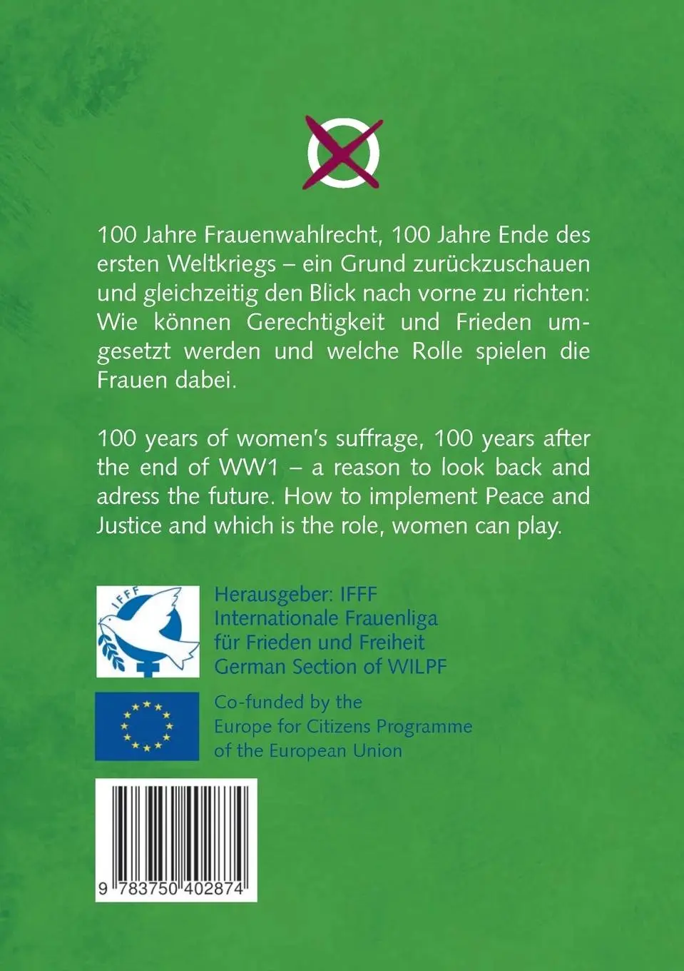 Rückseite: 9783750402874 | Women Vote Peace | Zurich Peace Congress 1919 - 2019 | Taschenbuch