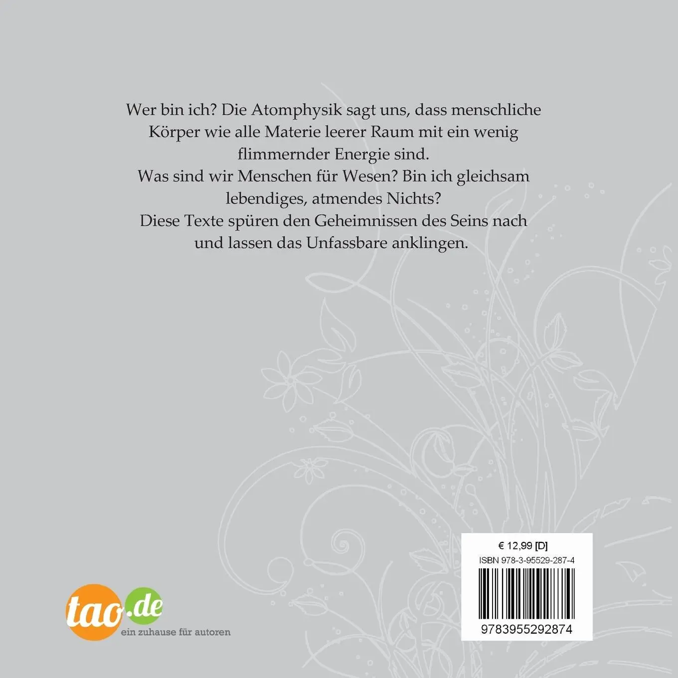 Rückseite: 9783955292874 | ATMENDES NICHTS | Gedichte vom Sein | Konrad Polak | Taschenbuch