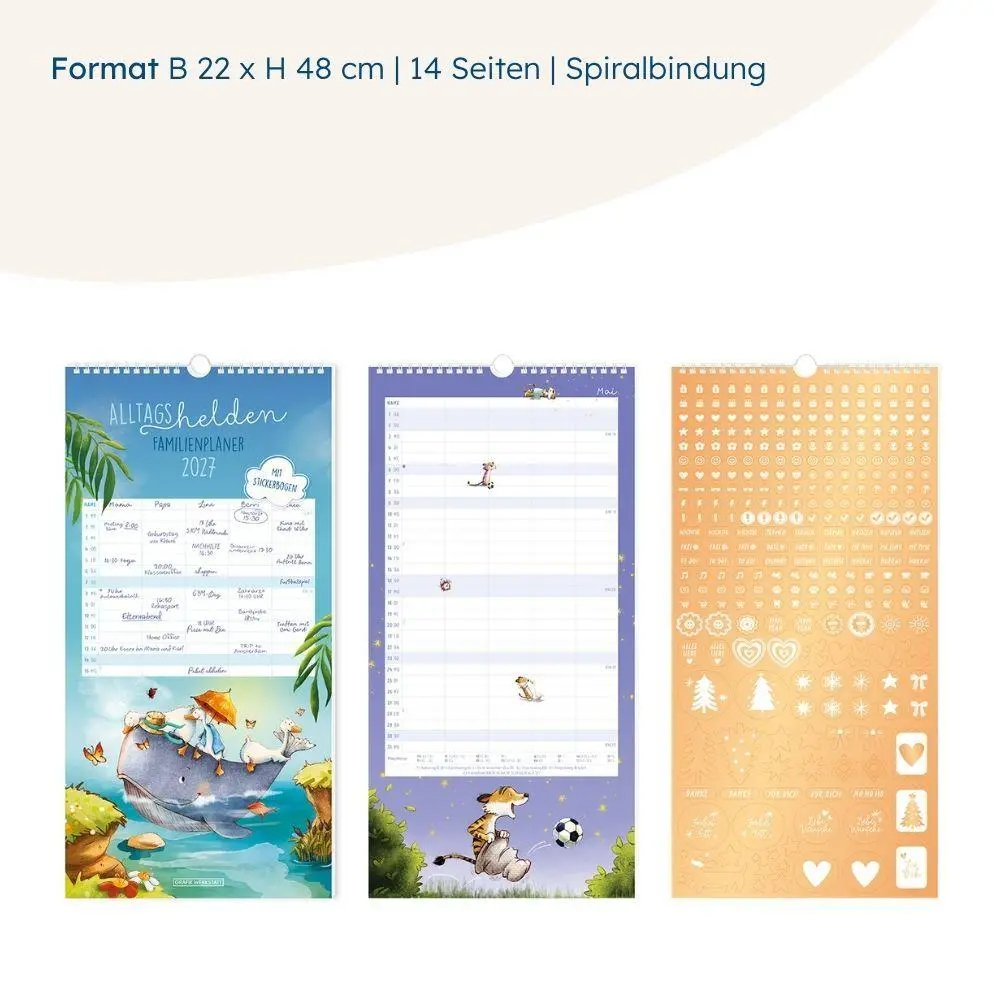 Bild: 9783986362874 | Familienplaner 2027 Alltagshelden | Familienplaner | Original | 14 S.