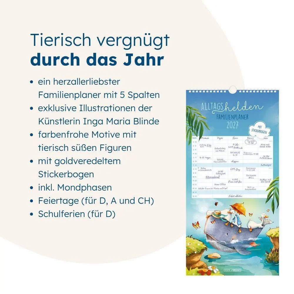 Bild: 9783986362874 | Familienplaner 2027 Alltagshelden | Familienplaner | Original | 14 S.