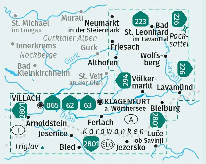 Bild: 9783991212874 | KOMPASS Wanderkarten-Set 218 Panoramaweg Südalpen (2 Karten) 1:25.000