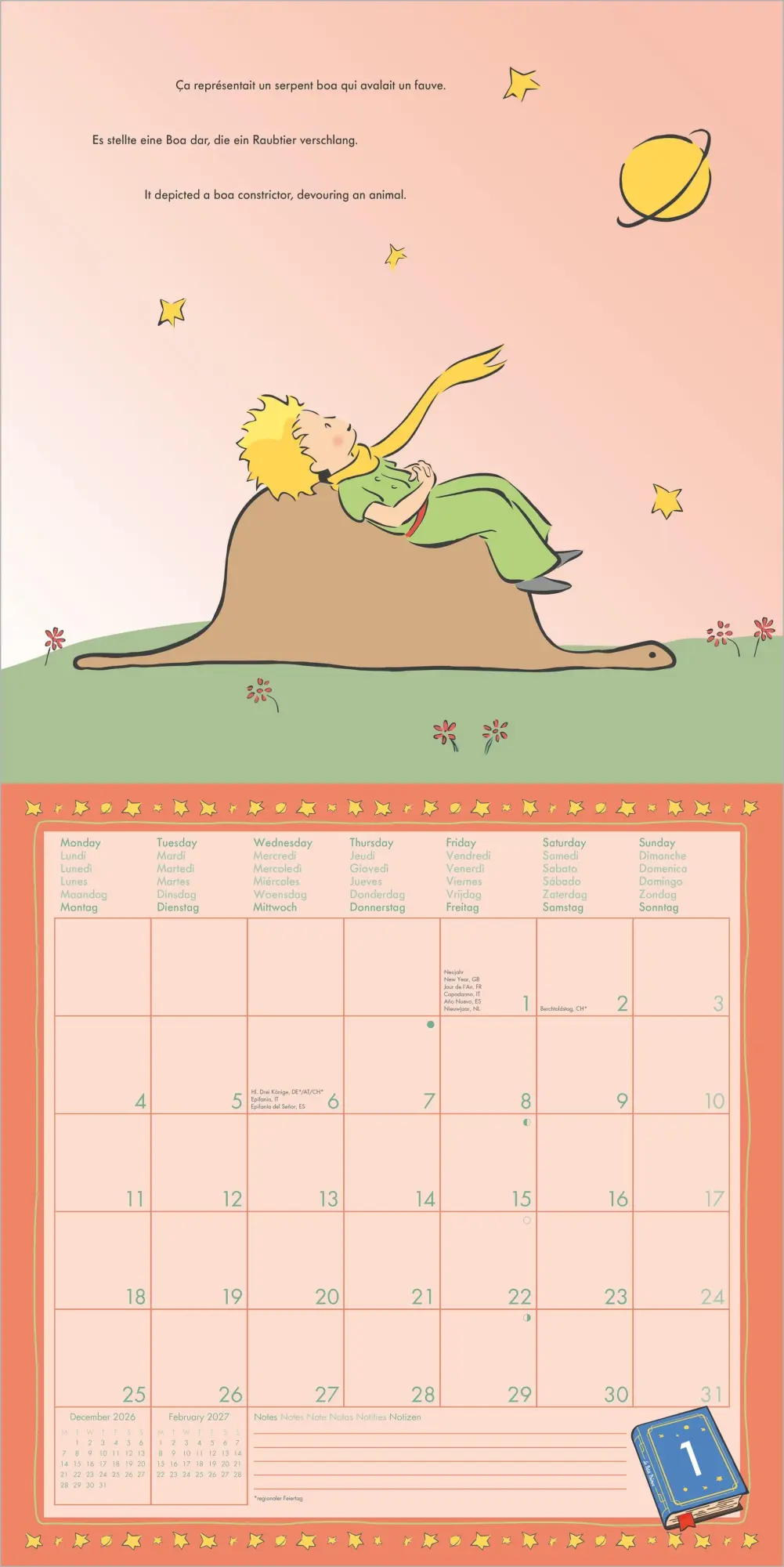 Bild: 4069095012974 | Der Kleine Prinz 2027 | Antoine Saint-Exupéry | Kalender | 14 S.
