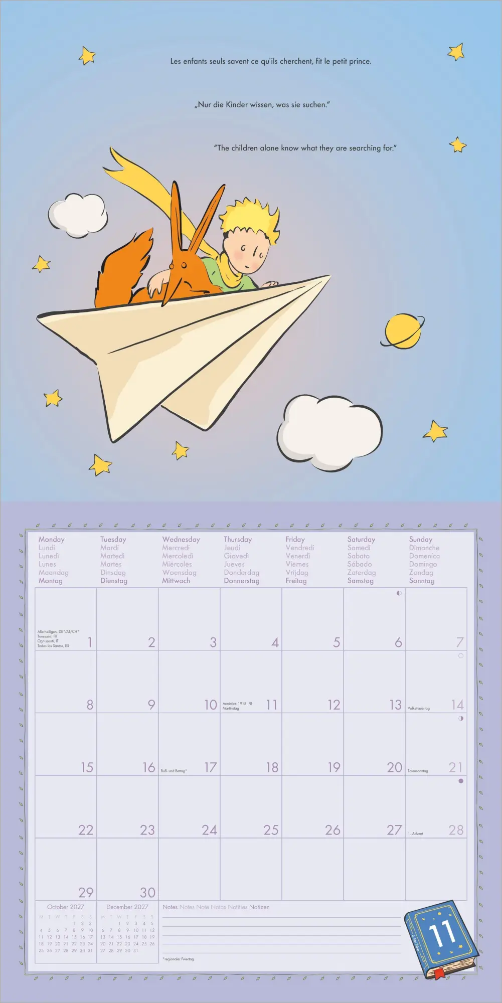 Bild: 4069095012974 | Der Kleine Prinz 2027 | Antoine Saint-Exupéry | Kalender | 14 S.