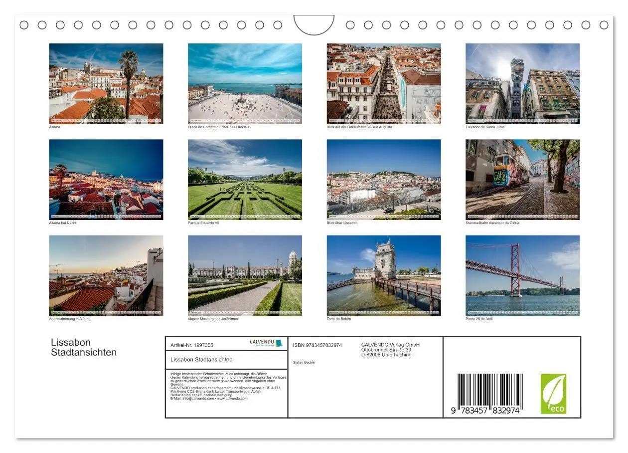 Bild: 9783457832974 | Lissabon Stadtansichten (Wandkalender 2026 DIN A4 quer), CALVENDO...