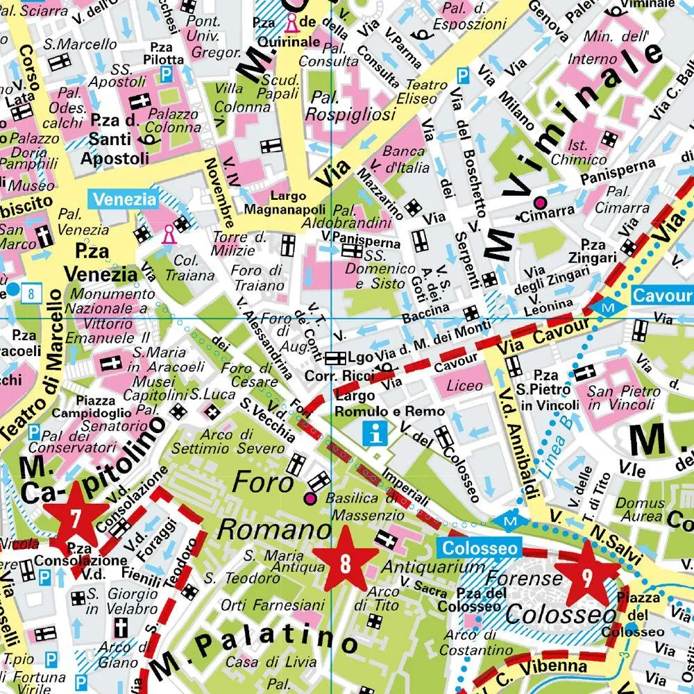 Bild: 9783575022974 | Rome Marco Polo City Map | Marco Polo Verlag | (Land-)Karte | Englisch
