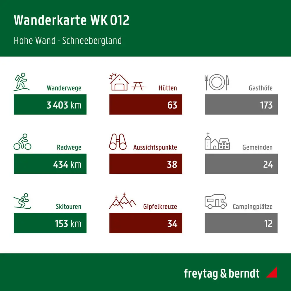 Rückseite: 9783707922974 | freytag &amp; berndt Wanderkarte WK 012 Hohe Wand - Gutensteiner Alpen,...