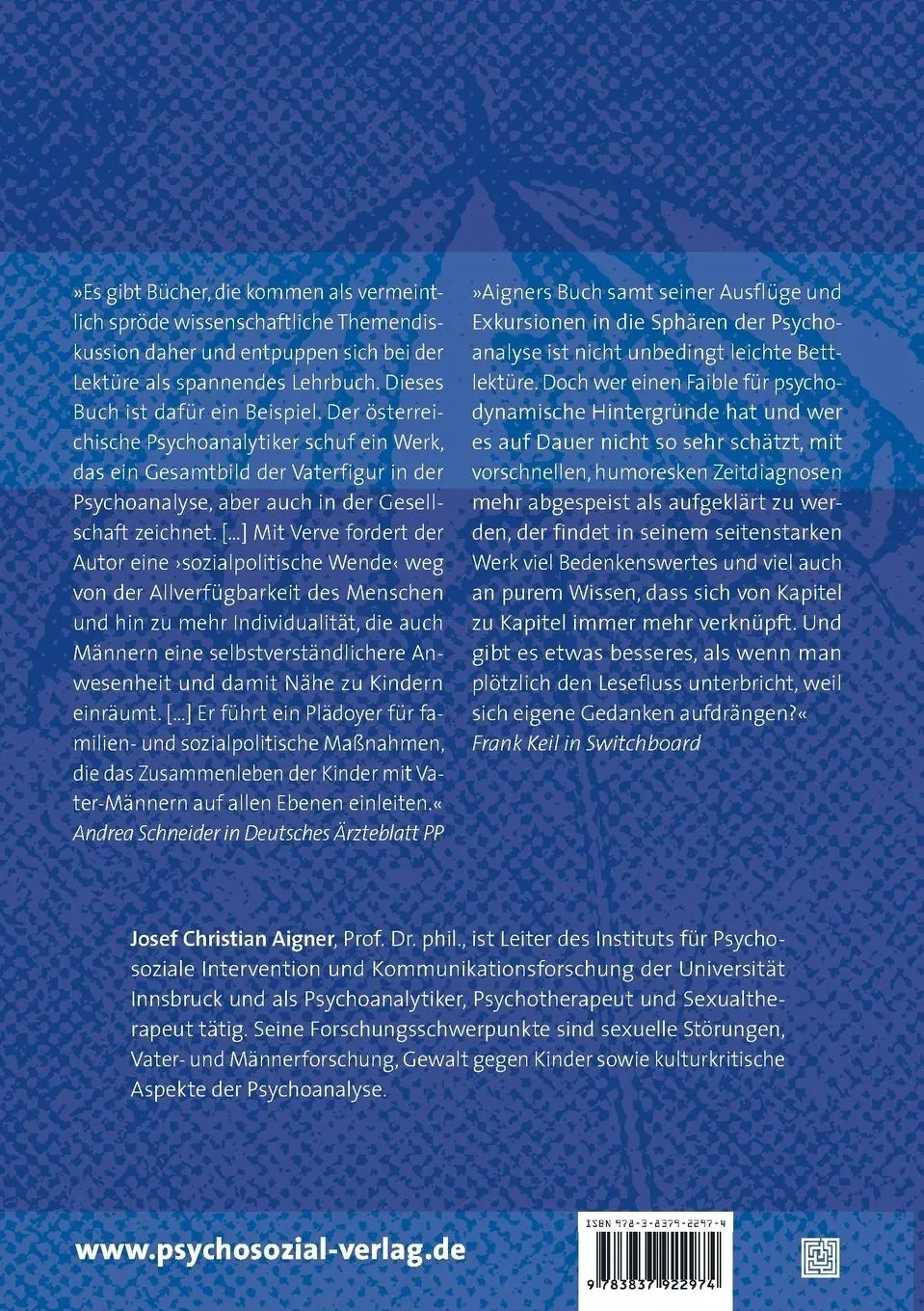 Rückseite: 9783837922974 | Der ferne Vater | Josef Christian Aigner | Taschenbuch | 444 S. | 2013