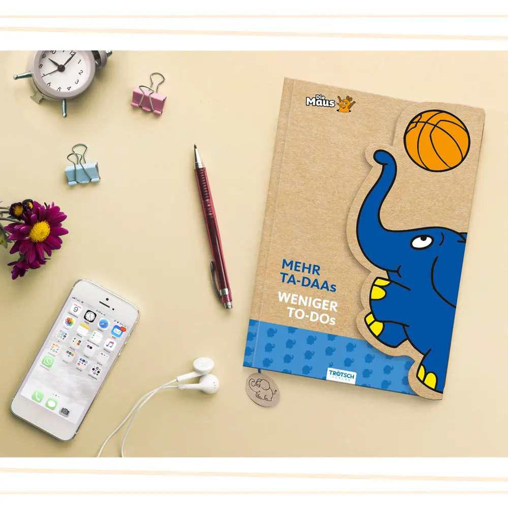 Bild: 9783988022974 | Trötsch Die Maus Notizbuch mit Klappe Elefant | Co.KG | Buch | 128 S.