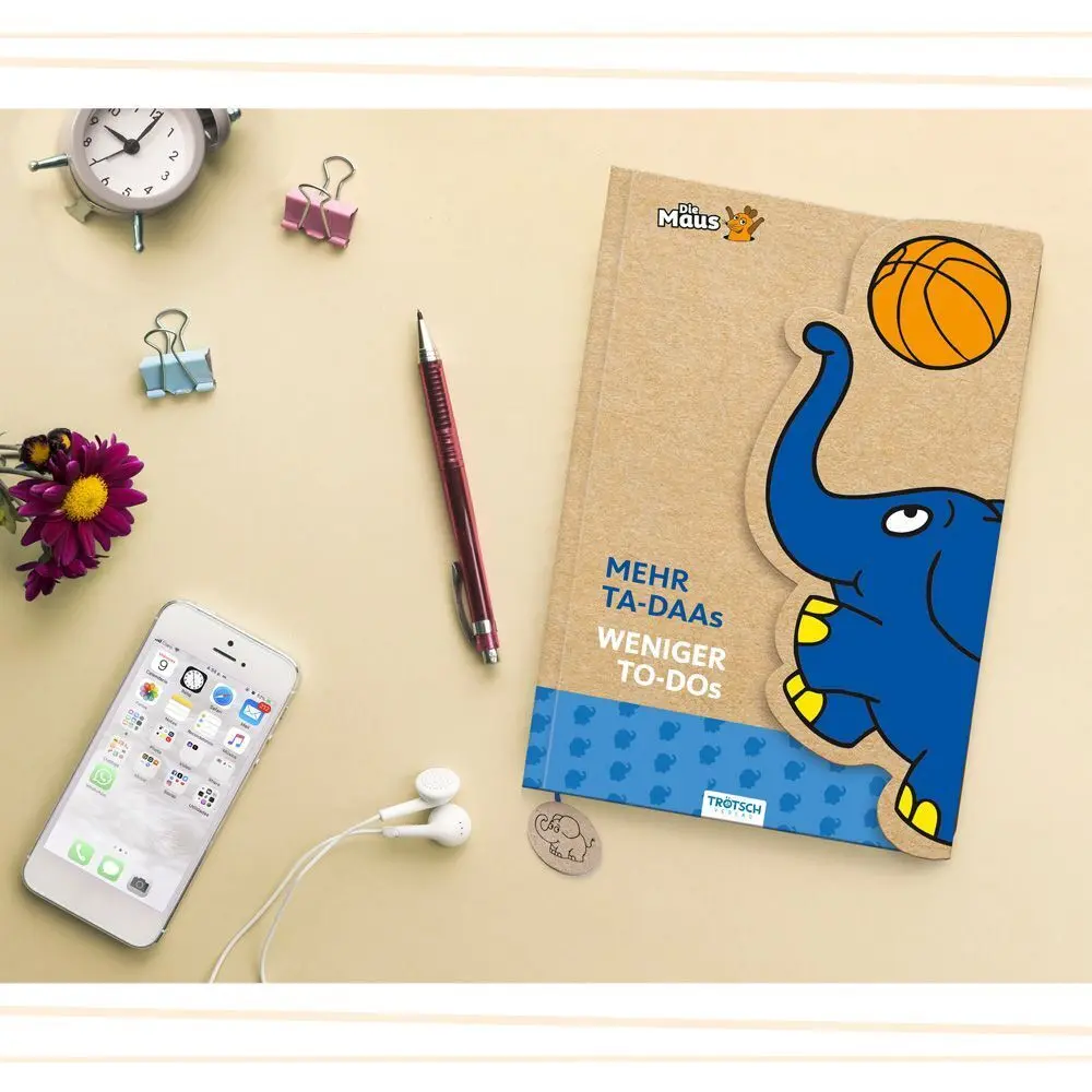 Bild: 9783988022974 | Trötsch Die Maus Notizbuch mit Klappe Elefant | Co.KG | Buch | 128 S.