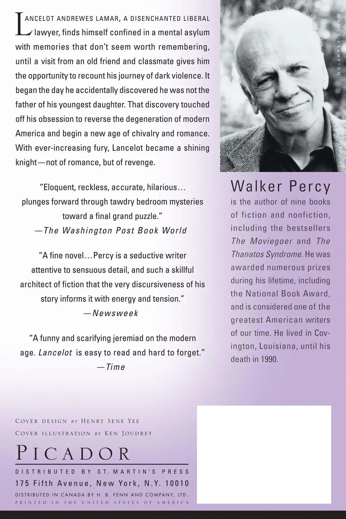 Rückseite: 9780312243074 | Lancelot | Walker Percy (u. a.) | Taschenbuch | Englisch | 1999