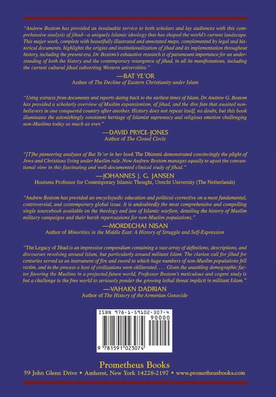 Rückseite: 9781591023074 | The Legacy Of Jihad | Islamic Holy War and the Fate of Non-Muslims