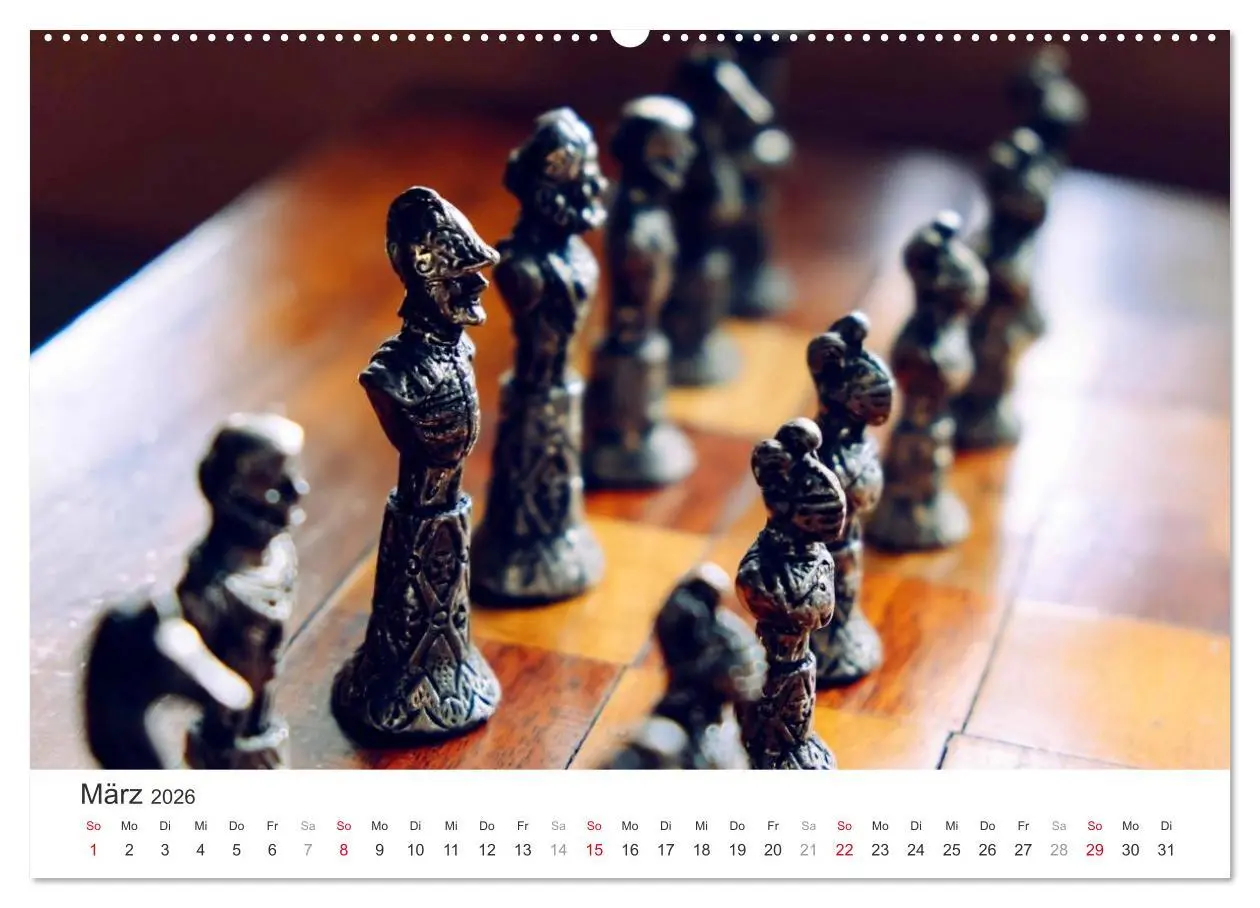 Bild: 9783457963074 | Schach 2026. Impressionen von Figuren und Spielen (hochwertiger...