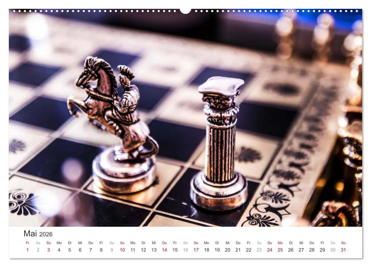 Bild: 9783457963074 | Schach 2026. Impressionen von Figuren und Spielen (hochwertiger...