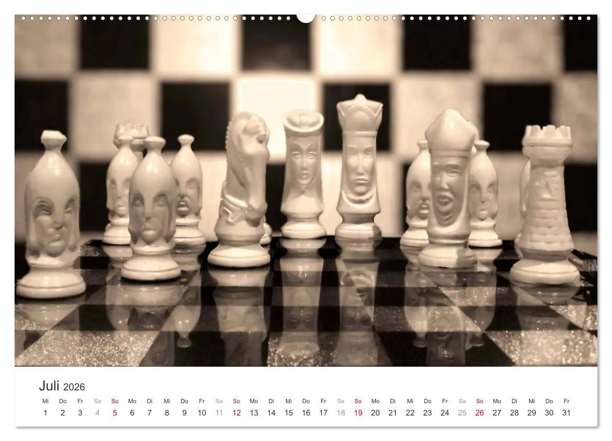 Bild: 9783457963074 | Schach 2026. Impressionen von Figuren und Spielen (hochwertiger...