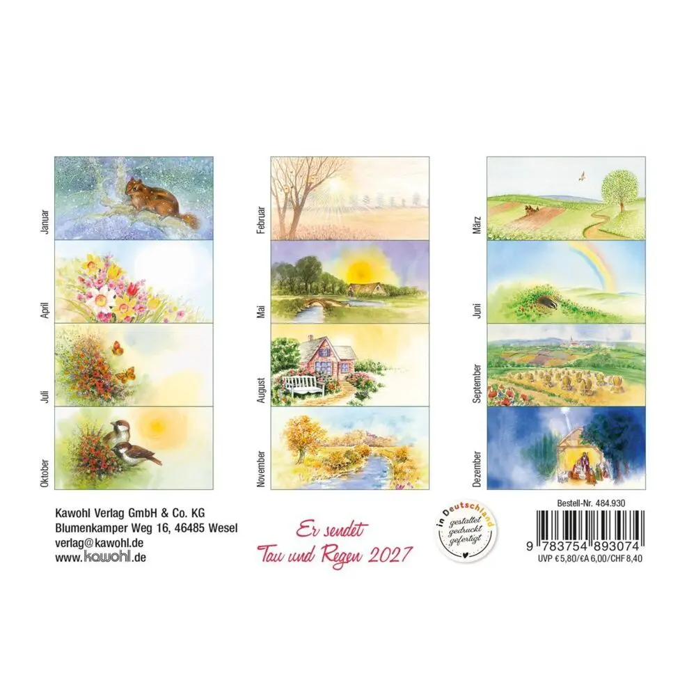 Bild: 9783754893074 | Er sendet Tau und Regen 2027 | Michal Podolsky | Kalender | 14 S.