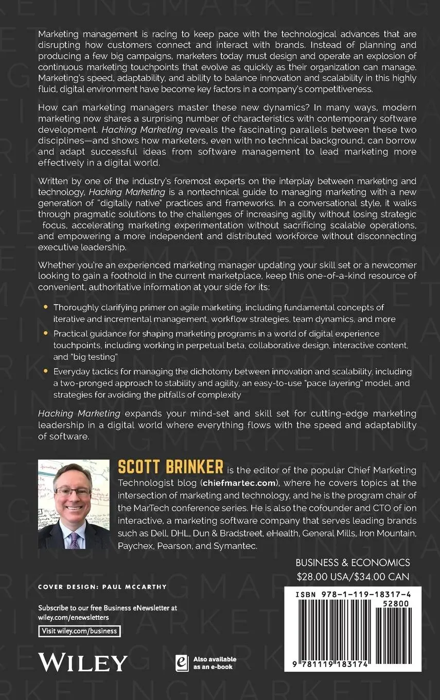 Rückseite: 9781119183174 | Hacking Marketing | Scott Brinker | Buch | 288 S. | Englisch | 2016