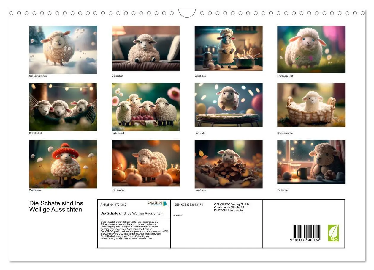 Bild: 9783383913174 | Die Schafe sind los Wollige Aussichten (Wandkalender 2025 DIN A3...