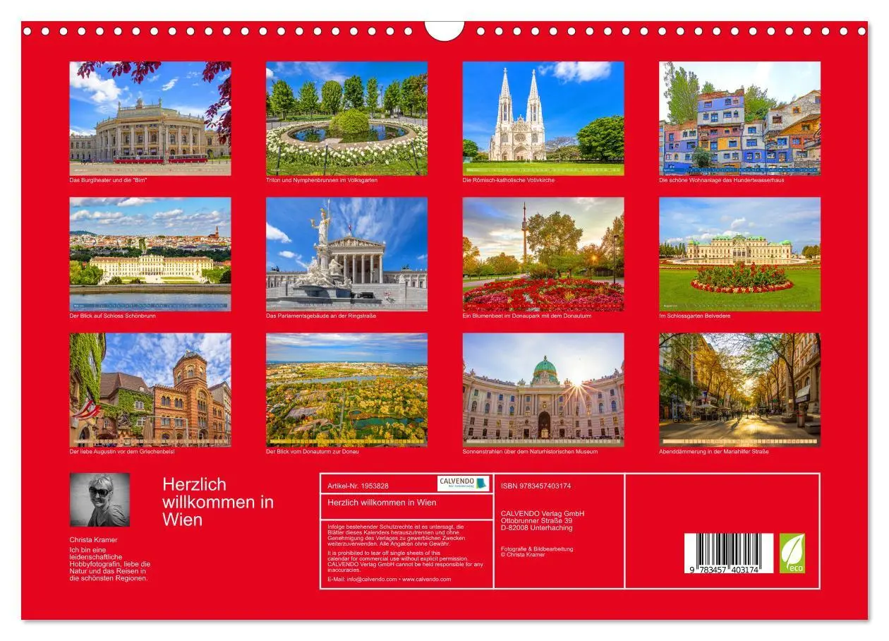 Bild: 9783457403174 | Herzlich willkommen in Wien (Wandkalender 2026 DIN A3 quer),...