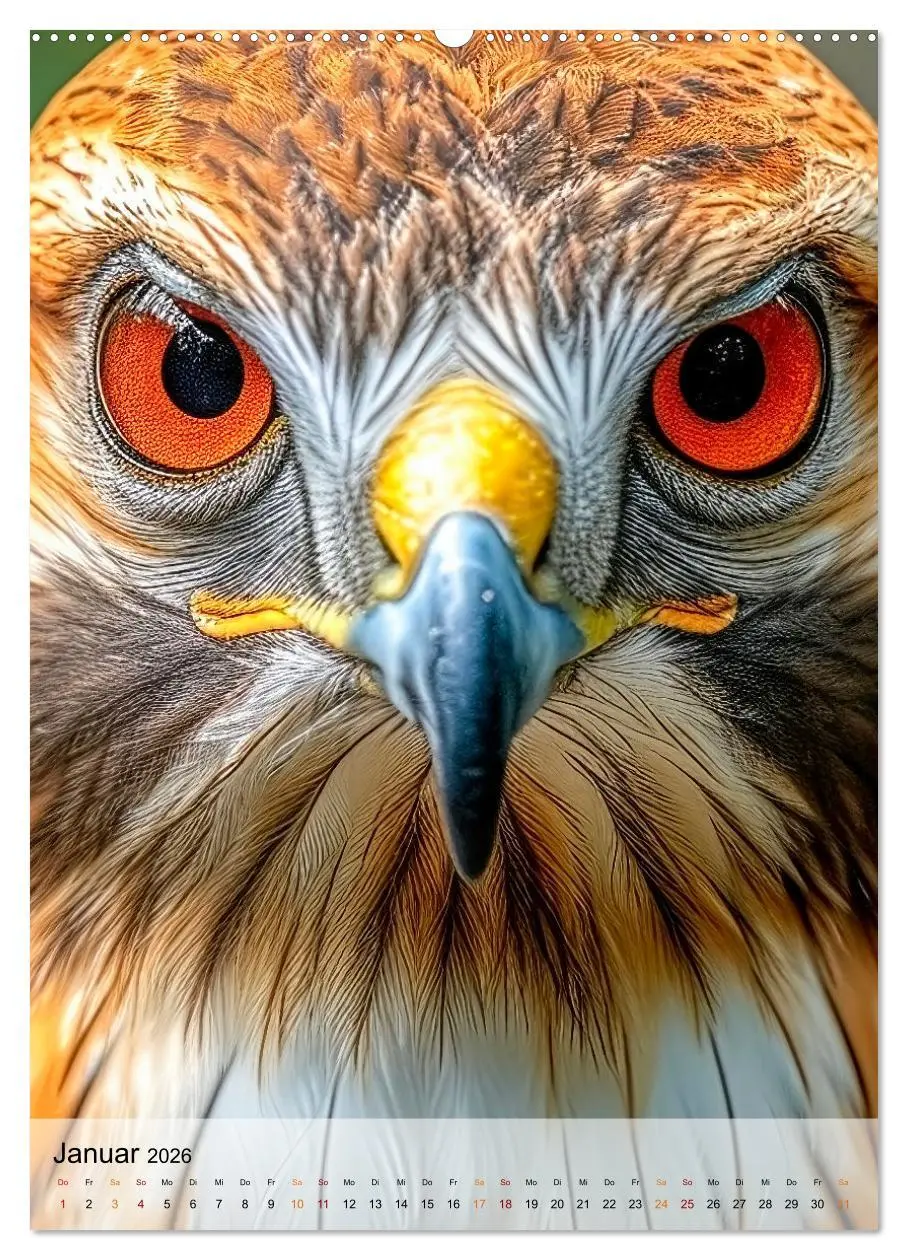 Bild: 9783516283174 | Vögel Porträts (Wandkalender 2026 DIN A2 hoch), CALVENDO...