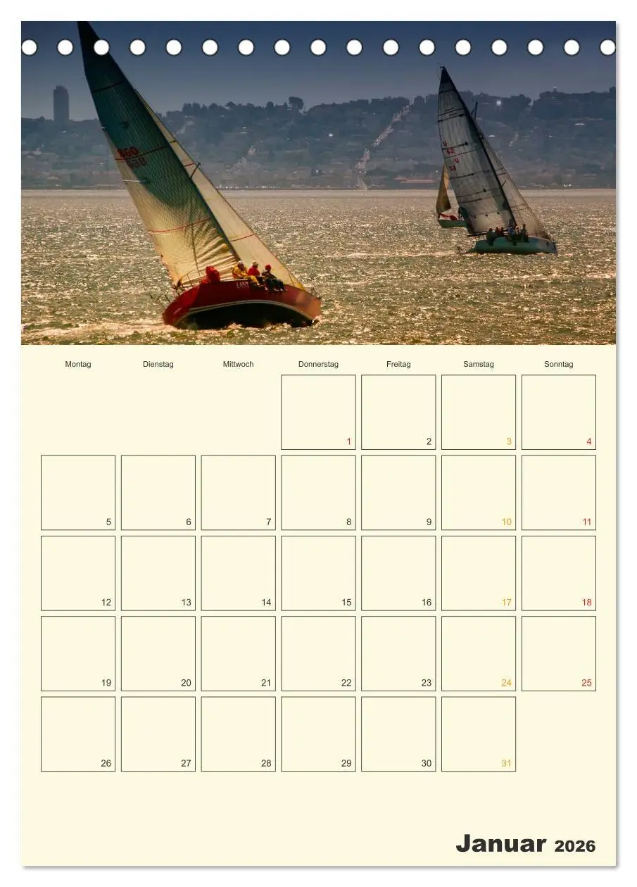 Bild: 9783516423174 | Segeln, unser Jahresplaner (Tischkalender 2026 DIN A5 hoch),...
