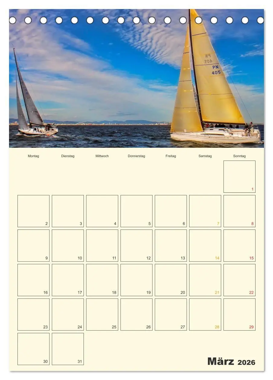 Bild: 9783516423174 | Segeln, unser Jahresplaner (Tischkalender 2026 DIN A5 hoch),...
