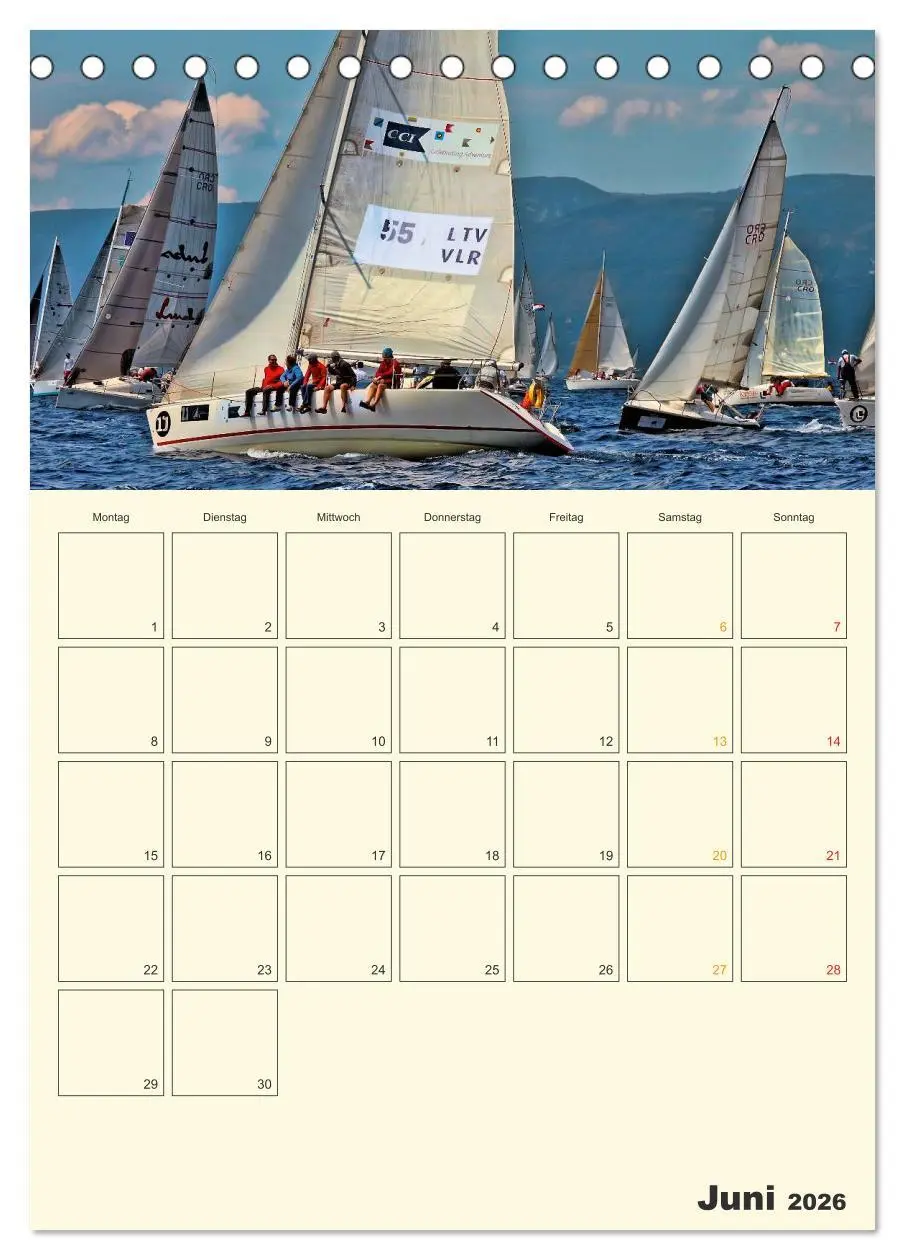 Bild: 9783516423174 | Segeln, unser Jahresplaner (Tischkalender 2026 DIN A5 hoch),...