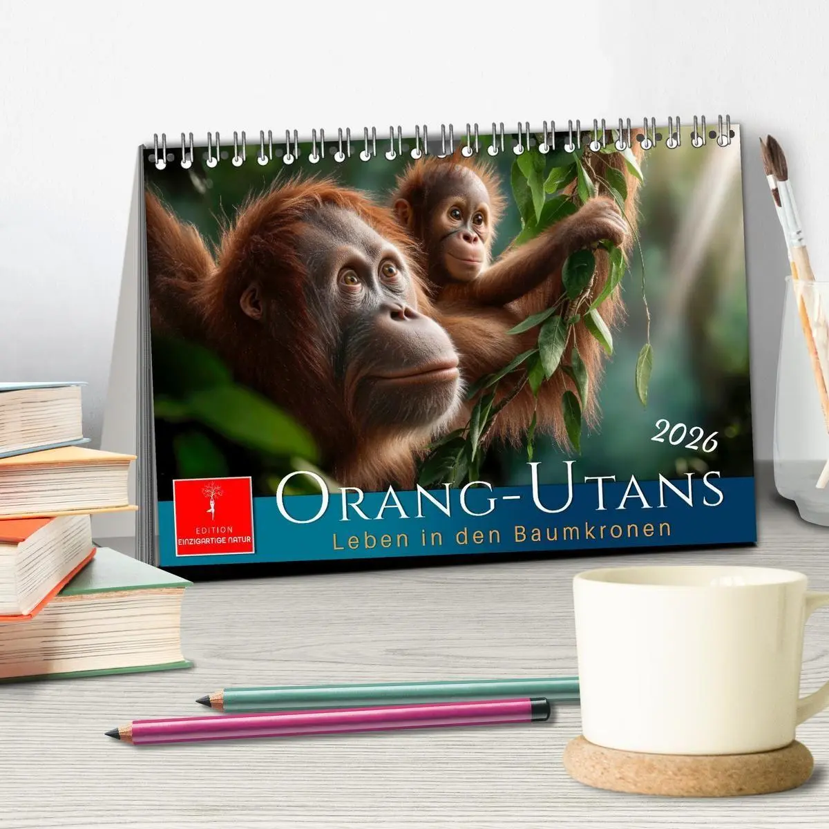 Bild: 9783516733174 | Orang Utans - Leben in den Baumkronen (Tischkalender 2026 DIN A5...