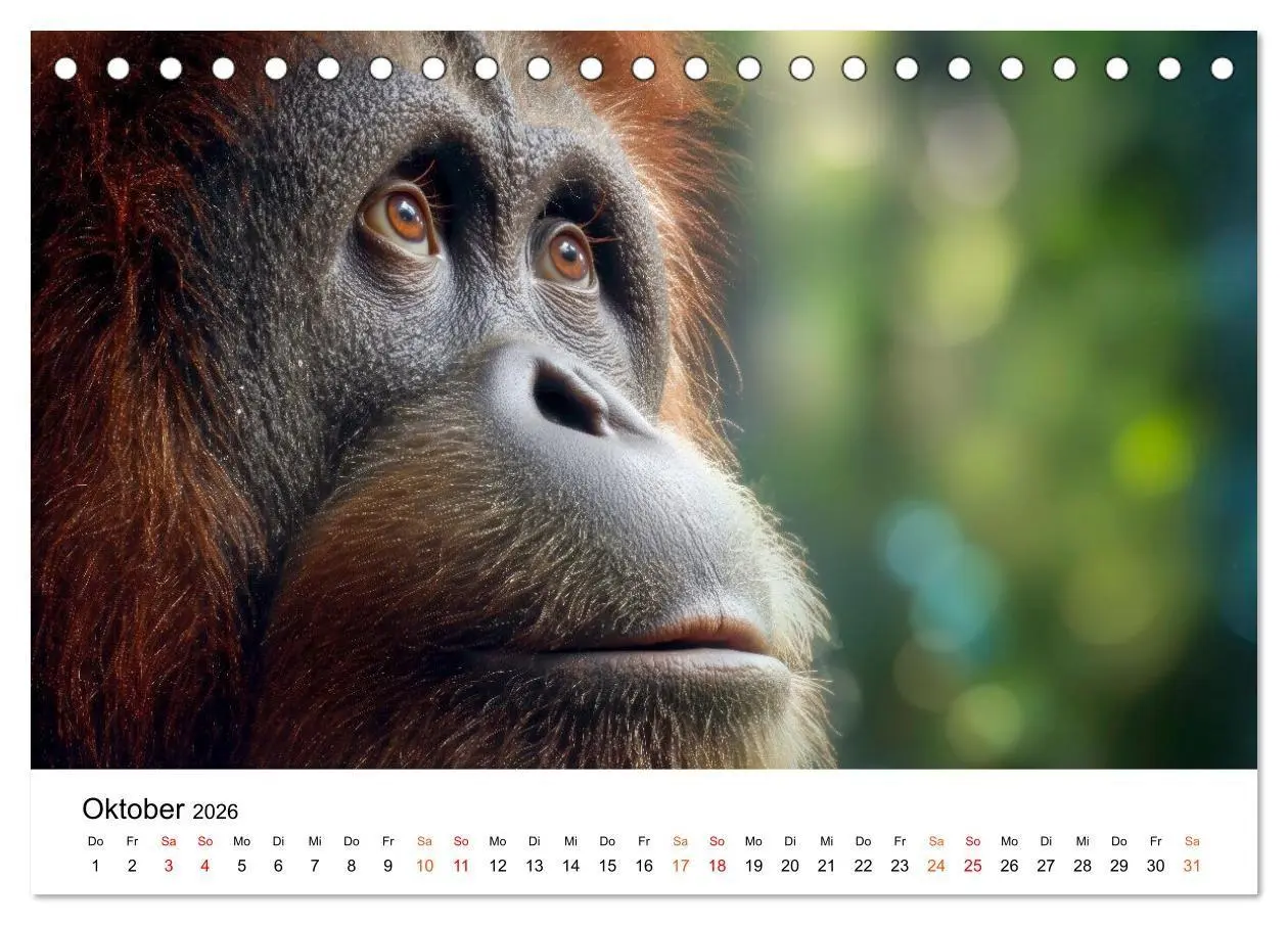 Bild: 9783516733174 | Orang Utans - Leben in den Baumkronen (Tischkalender 2026 DIN A5...
