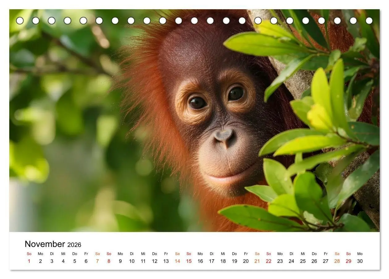Bild: 9783516733174 | Orang Utans - Leben in den Baumkronen (Tischkalender 2026 DIN A5...