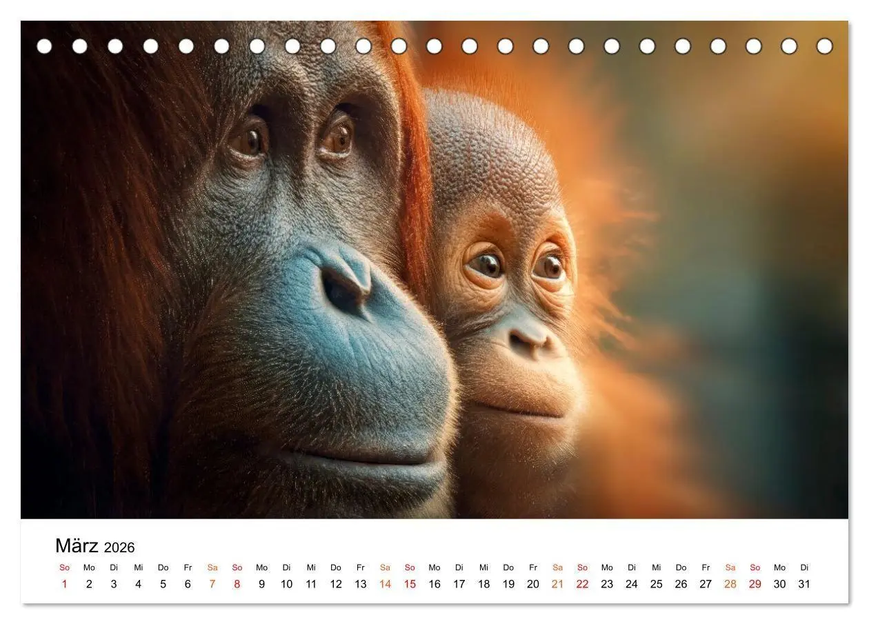 Bild: 9783516733174 | Orang Utans - Leben in den Baumkronen (Tischkalender 2026 DIN A5...