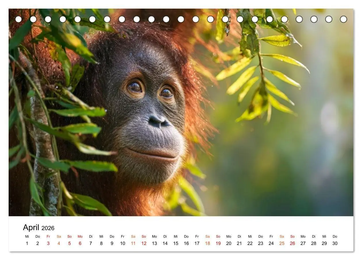 Bild: 9783516733174 | Orang Utans - Leben in den Baumkronen (Tischkalender 2026 DIN A5...
