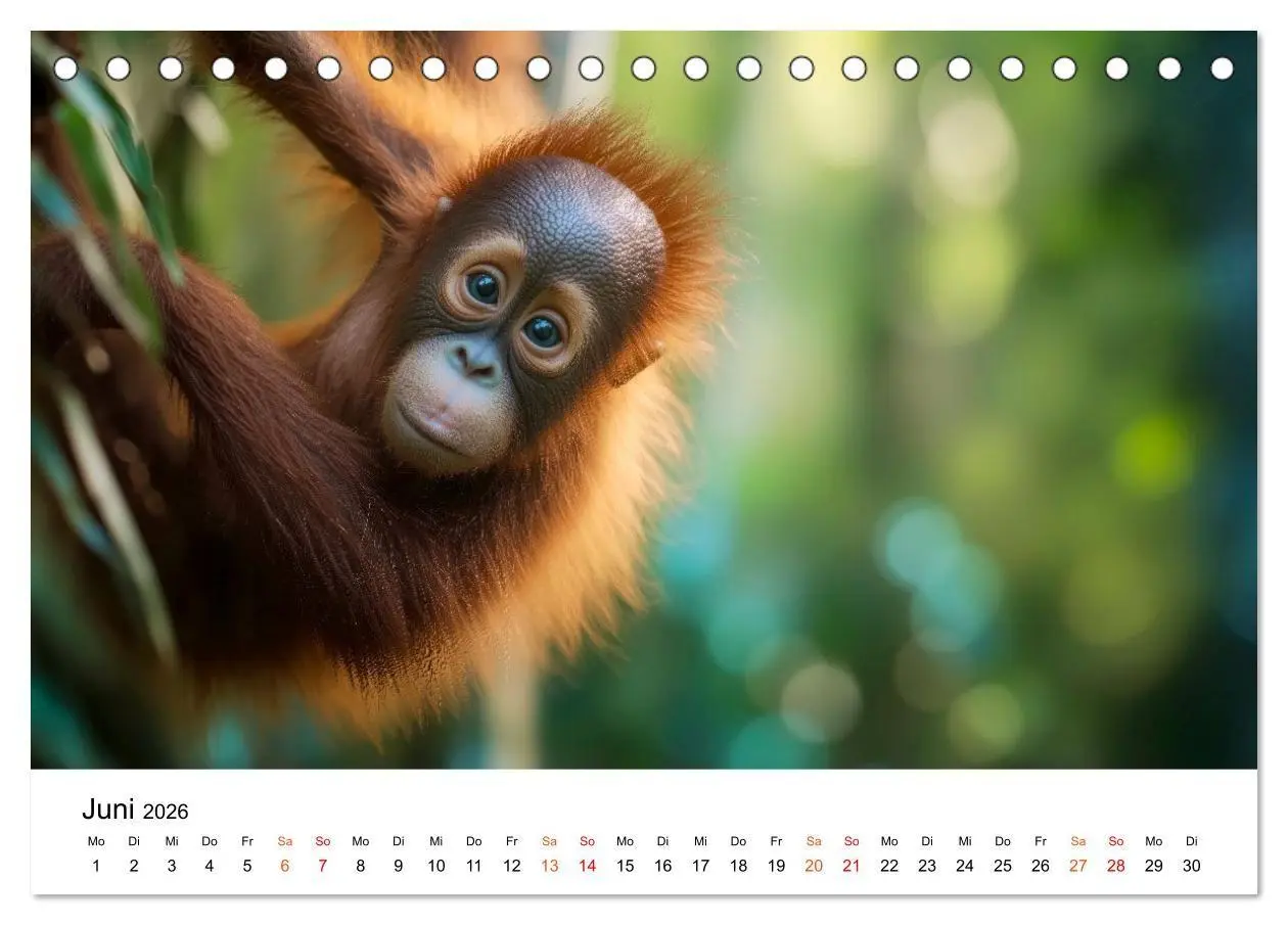 Bild: 9783516733174 | Orang Utans - Leben in den Baumkronen (Tischkalender 2026 DIN A5...