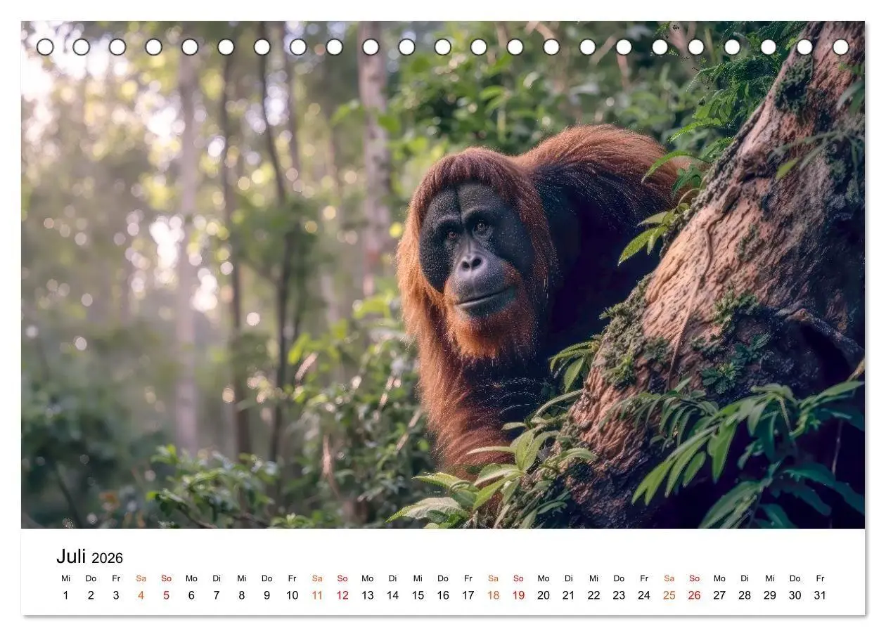 Bild: 9783516733174 | Orang Utans - Leben in den Baumkronen (Tischkalender 2026 DIN A5...