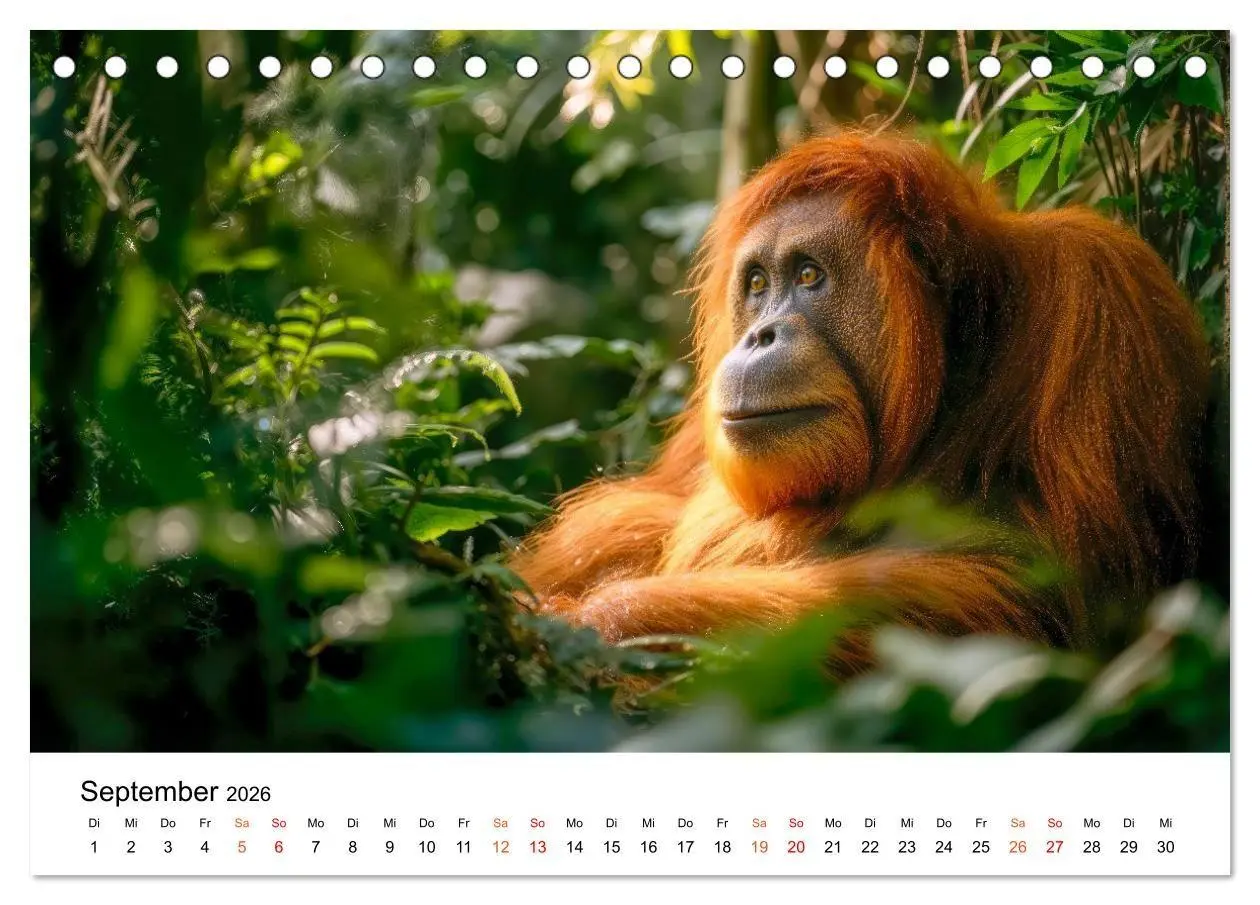 Bild: 9783516733174 | Orang Utans - Leben in den Baumkronen (Tischkalender 2026 DIN A5...