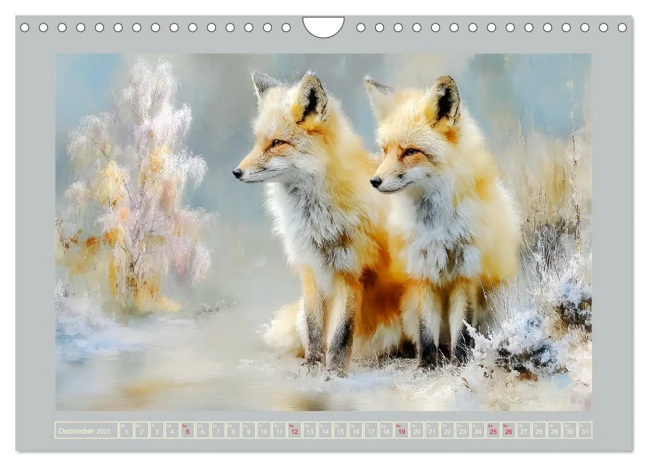 Bild: 9783516803174 | Füchse. Flauschiges Leuchten im Wald (Wandkalender 2027 DIN A4...