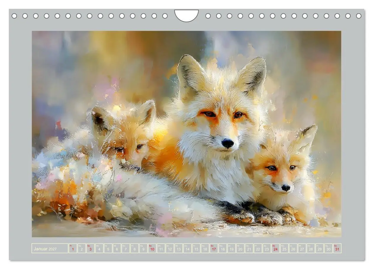 Bild: 9783516803174 | Füchse. Flauschiges Leuchten im Wald (Wandkalender 2027 DIN A4...