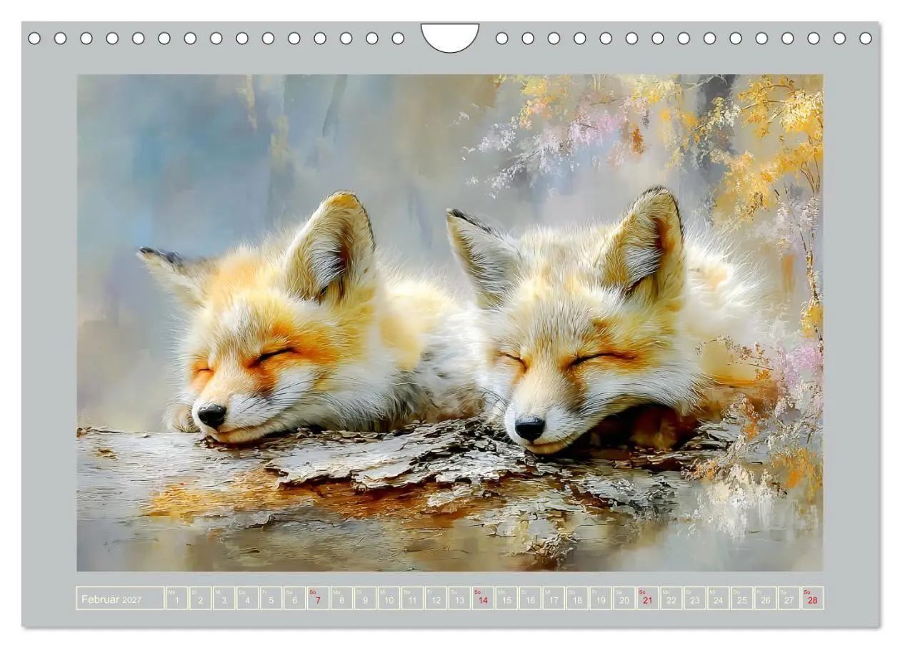 Bild: 9783516803174 | Füchse. Flauschiges Leuchten im Wald (Wandkalender 2027 DIN A4...