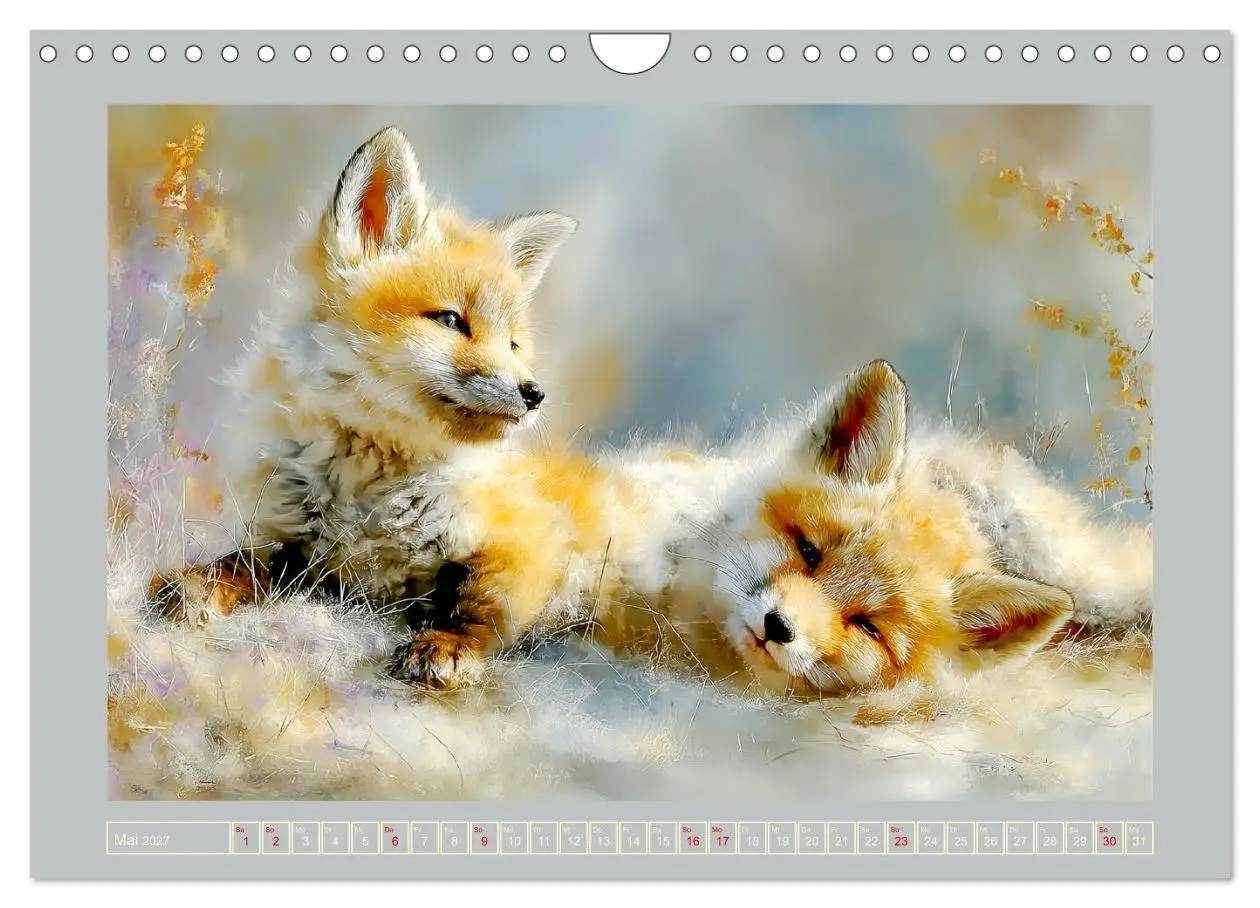 Bild: 9783516803174 | Füchse. Flauschiges Leuchten im Wald (Wandkalender 2027 DIN A4...