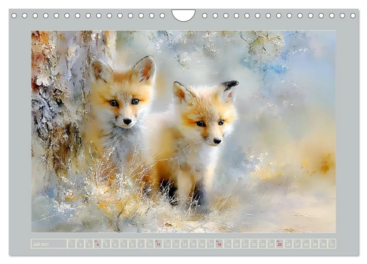 Bild: 9783516803174 | Füchse. Flauschiges Leuchten im Wald (Wandkalender 2027 DIN A4...
