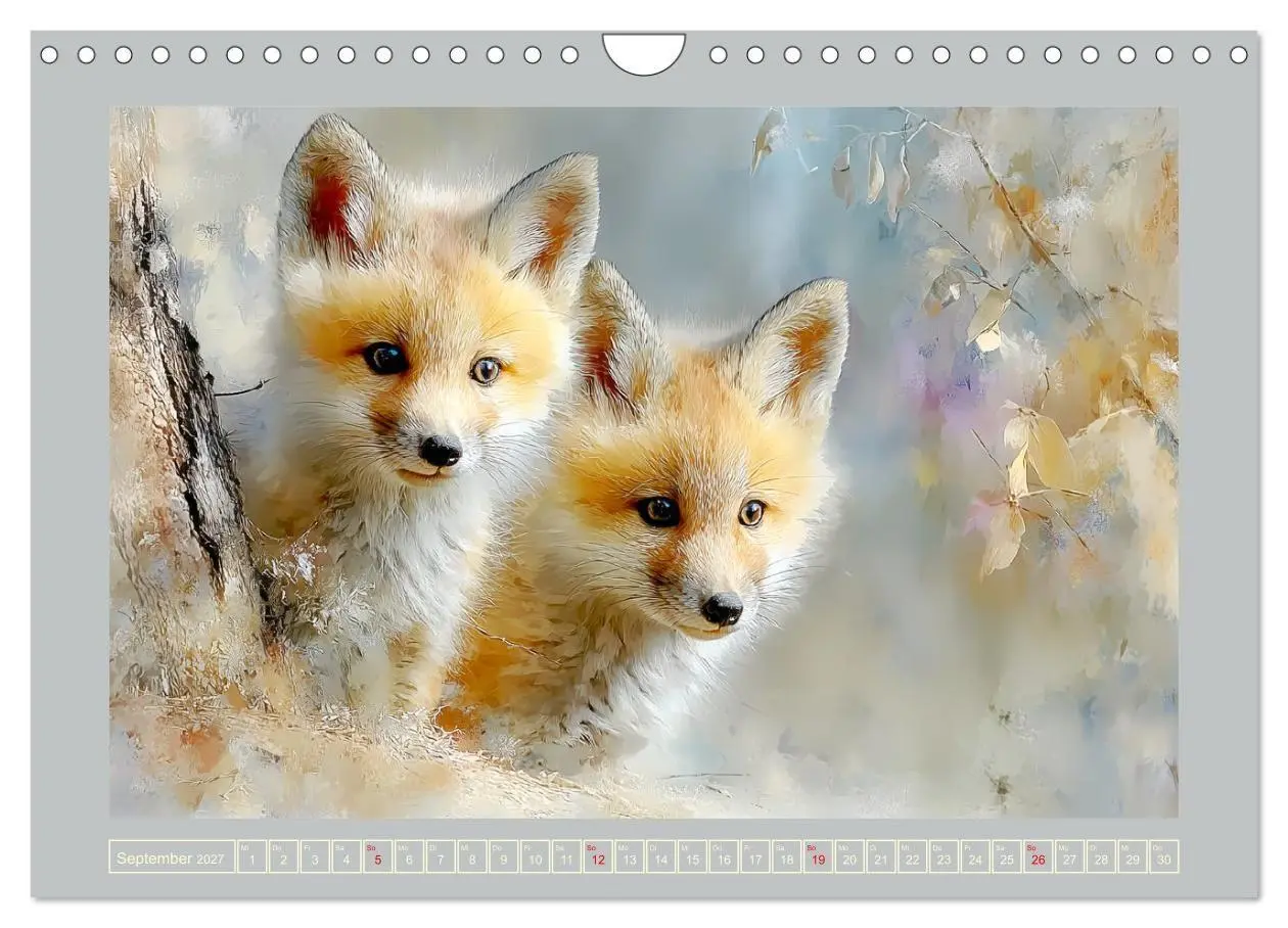 Bild: 9783516803174 | Füchse. Flauschiges Leuchten im Wald (Wandkalender 2027 DIN A4...