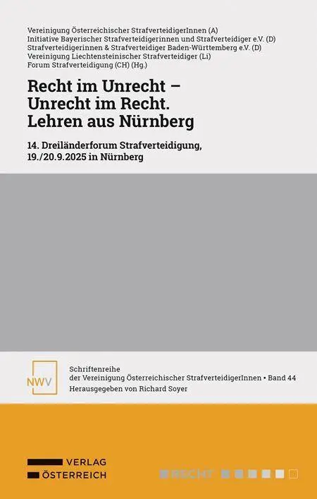 Cover: 9783708343174 | Recht im Unrecht - Unrecht im Recht. Lehren aus Nürnberg | Taschenbuch