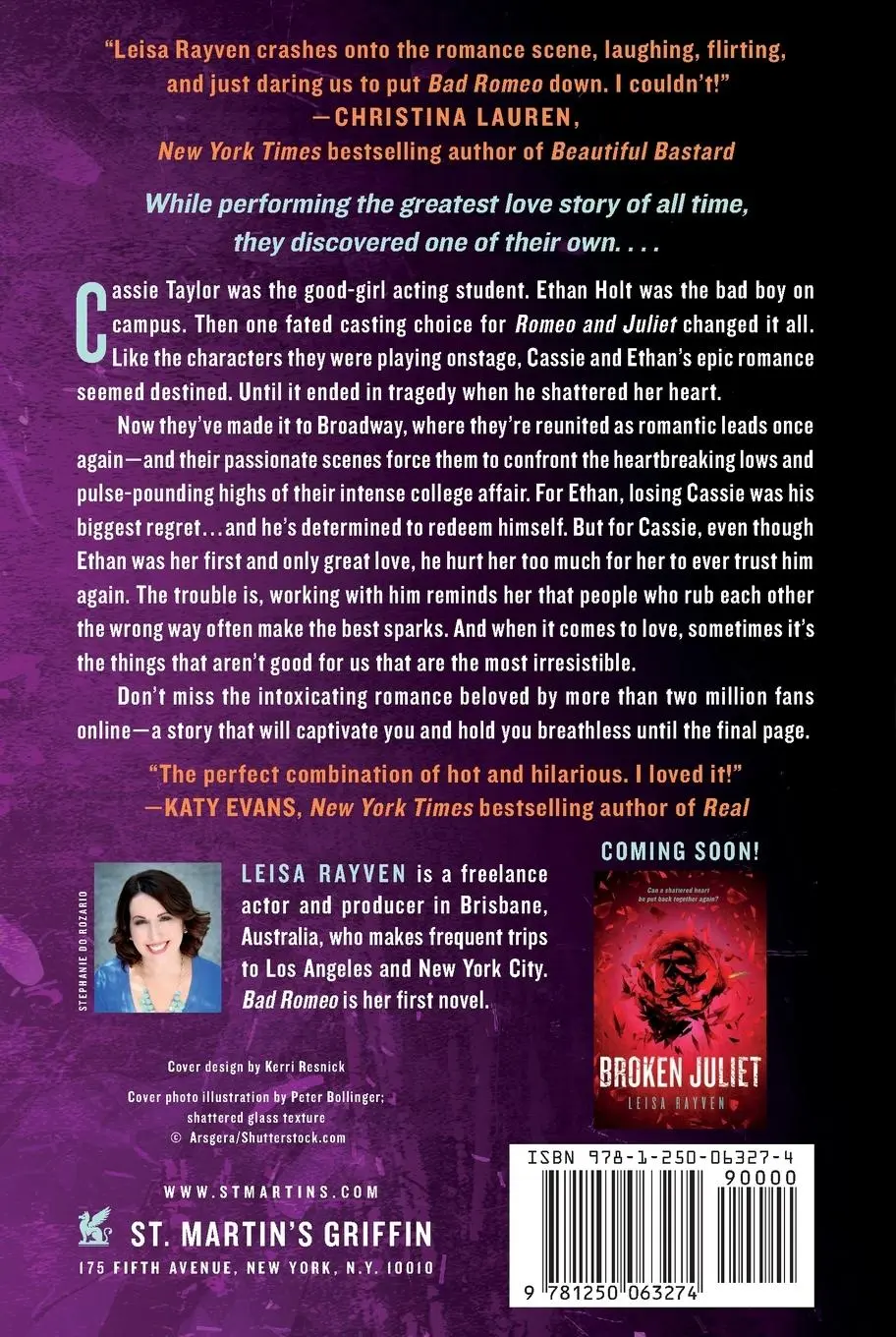 Rückseite: 9781250063274 | Bad Romeo | Leisa Rayven | Taschenbuch | Englisch | 2014