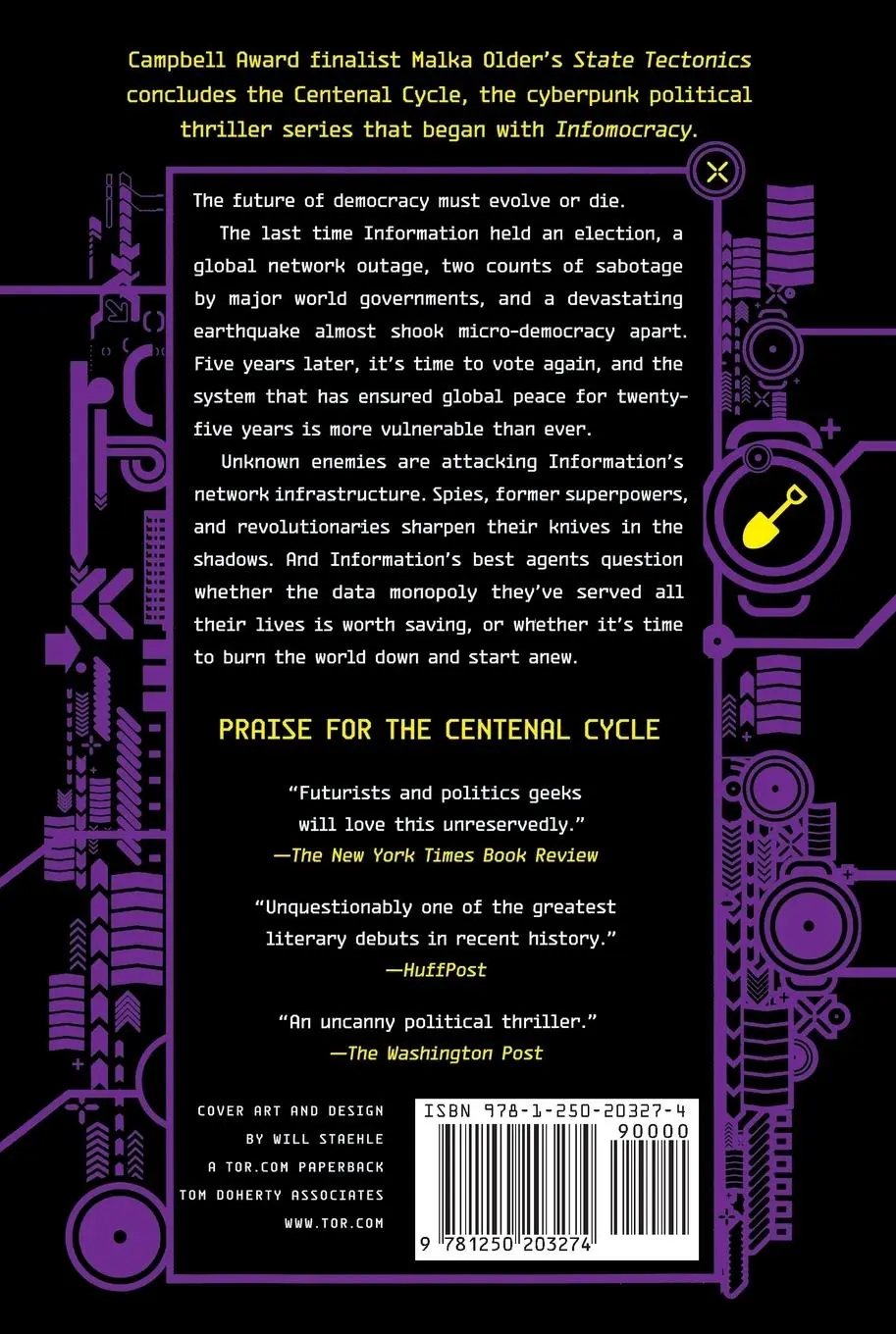 Rückseite: 9781250203274 | State Tectonics | Malka Older | Taschenbuch | Englisch | 2019