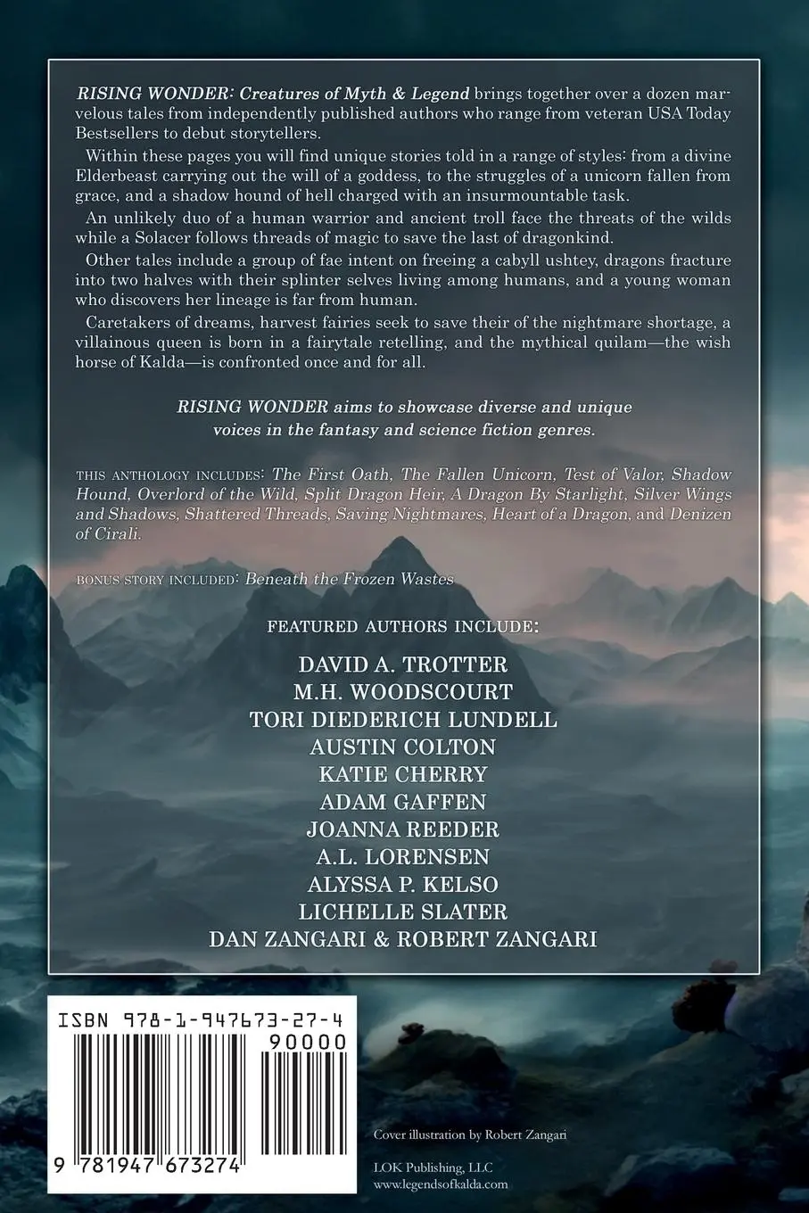 Rückseite: 9781947673274 | Rising Wonder | Creatures of Myth &amp; Legend | Dan Zangari (u. a.)
