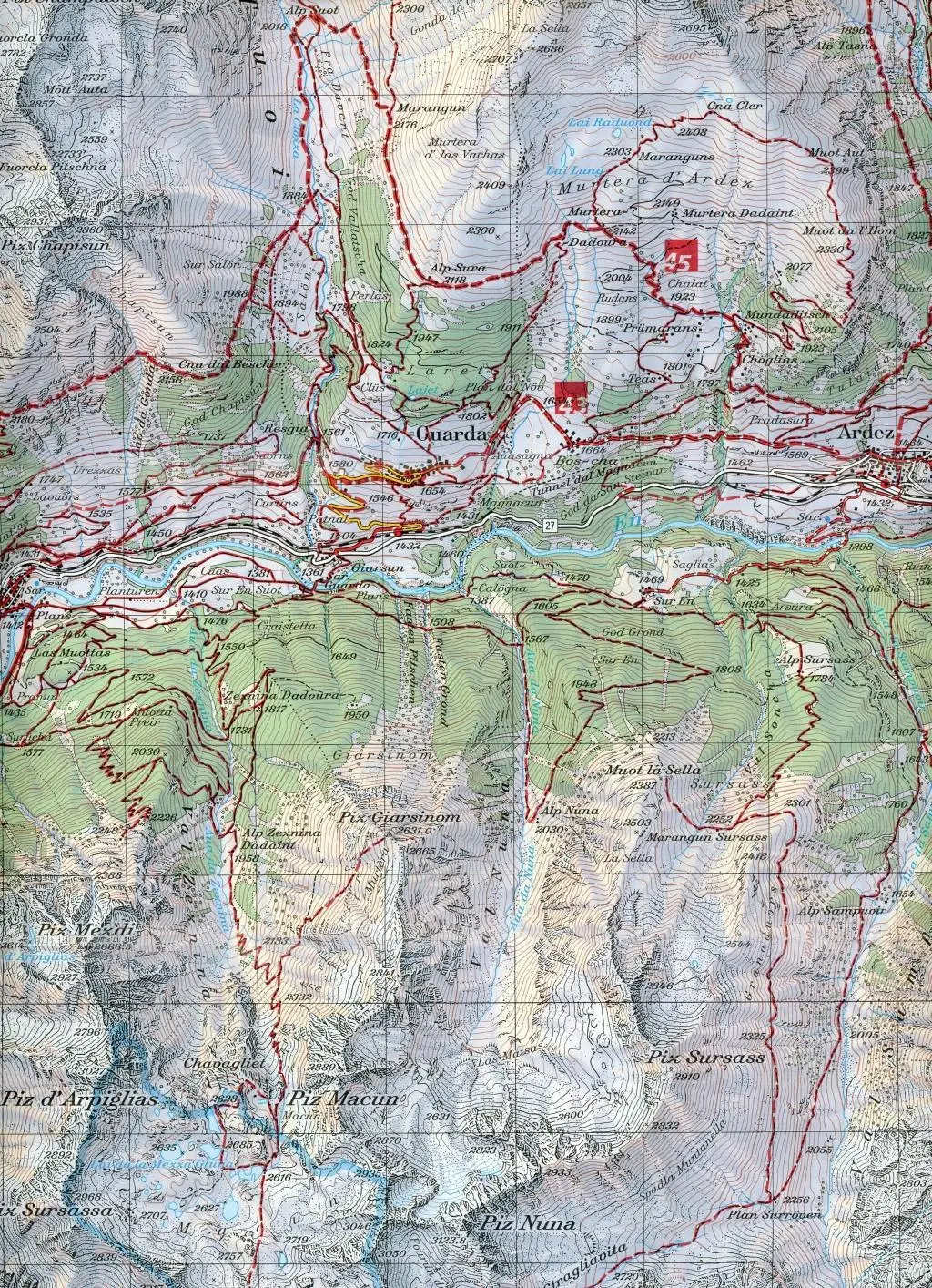 Bild: 9783302333274 | Swisstopo 1 : 33 33 Unterengadin | Zernez - Scuoi - Sent | swisstopo