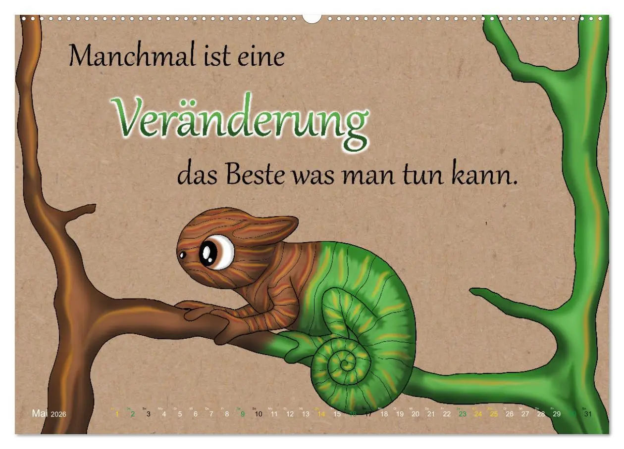 Bild: 9783457633274 | Motiviert durchs Leben (Wandkalender 2026 DIN A2 quer), CALVENDO...