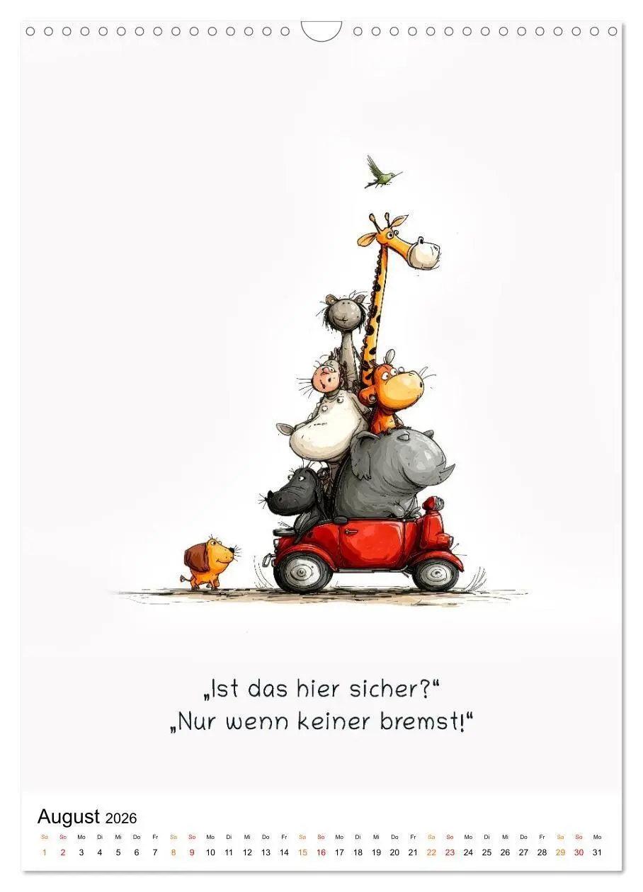 Bild: 9783516723274 | Tierische. Witzig. Wahr. (Wandkalender 2026 DIN A3 hoch), CALVENDO...