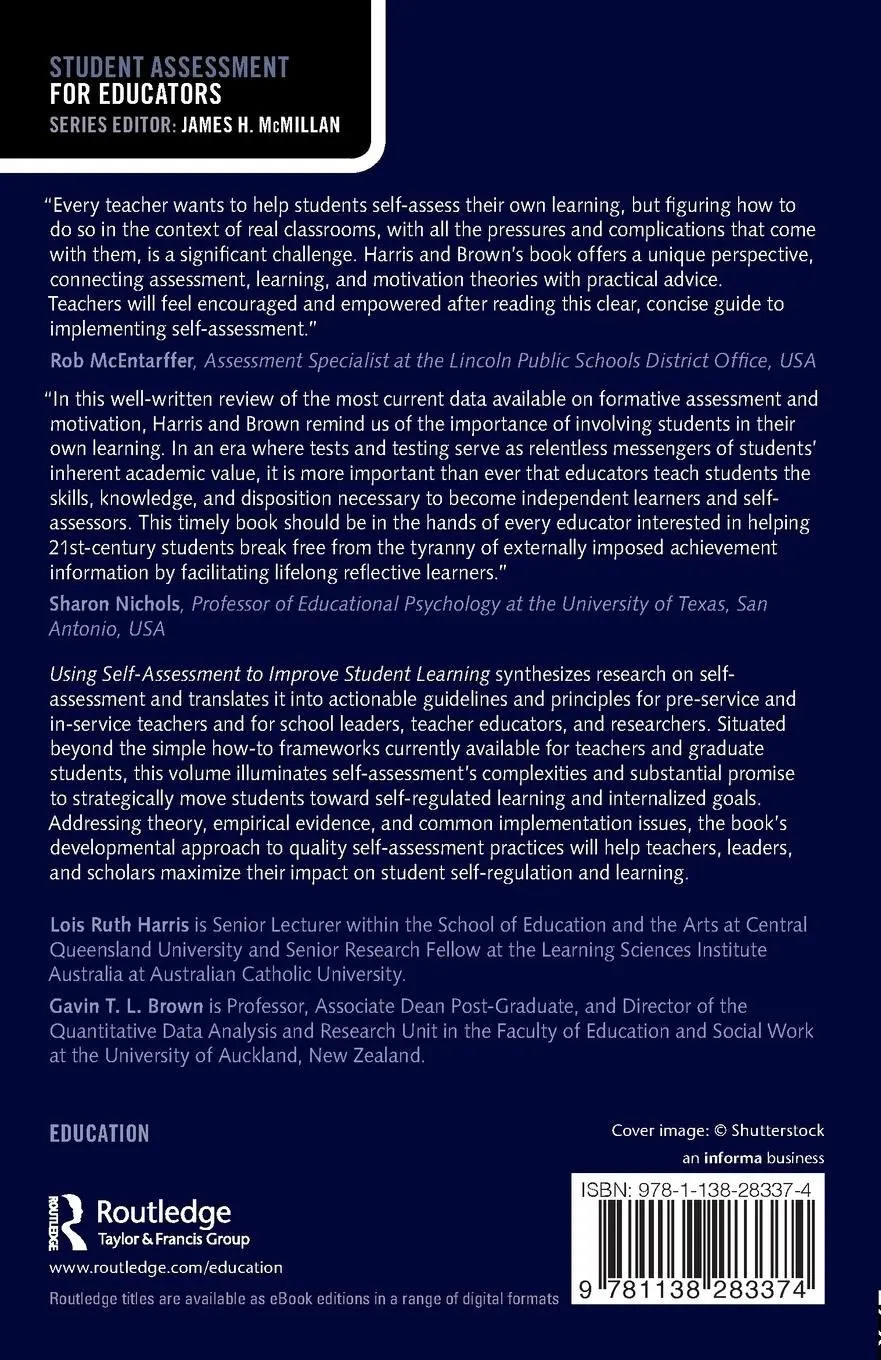 Rückseite: 9781138283374 | Using Self-Assessment to Improve Student Learning | Harris (u. a.)