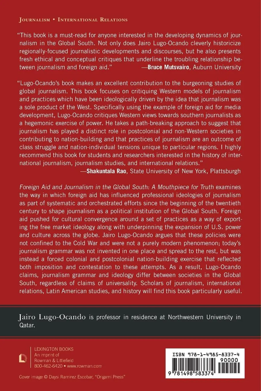 Rückseite: 9781498583374 | Foreign Aid and Journalism in the Global South | Jairo Lugo-Ocando